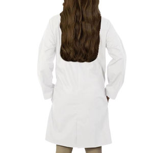 Blouse de laboratoire blanche tissée pour femmes, coton et polyester, uniforme d'hôpital, 3 poches, fermeture à boutons-pression, blouse médicale pour médecin - Product Image 4