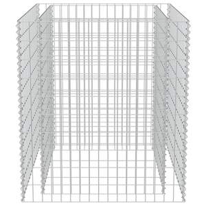 Macetas y Jardineras Elevadas de Acero Galvanizado Plateado, Tipo Gabion, Grandes - Product Image 5