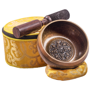 Cuenco Tibetano Premium Grabado a Mano, Artesanía Metálica Artística para Yoga, Meditación y Terapia de Sonido - Product Image 2