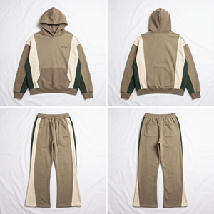 Conjunto Deportivo Casual para Hombre, Estampado, Transpirable, de Invierno, con Capucha, Chaqueta y Pantalones con Cierre Completo, 2 Piezas, Elástico en 4 Direcciones - Product Image 3
