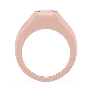 Bague de fiançailles en diamant de laboratoire taille émeraude 3,00 carats en or rose 10K, bijoux de mariage élégants et modernes pour femmes - Product Image 2