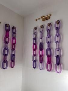 Chaîne à maillons en résine écologique de haute qualité, grands maillons, multicolores, tailles personnalisables, faite à la main, décoration d'intérieur - Product Image 5