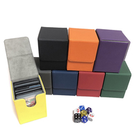Forme carrée de matière plastique d'injection professionnelle de couleur unie personnalisée de boîte de jeu de carte de jeu de capacité élevée