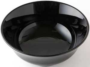 Tazón minimalista de resina negra, apto para lavavajillas, para servir comida en casa. - Product Image 4