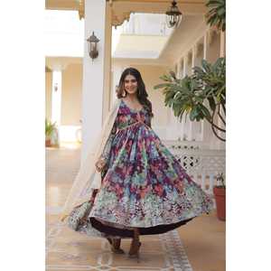 VESTIDO DE SANAYA'S READYMADE ALIA CUT CON DUPATTA SET-125 WIN - Product Image 1