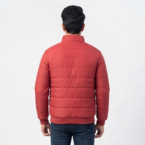 Veste matelassée à col montant et fermeture éclair pour homme, décontractée, chaude pour l'hiver, en polyester léger, pour l'extérieur - Product Image 2