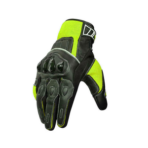 Gants de moto respirants à doigts entiers avec écran tactile et fermeture auto-agrippante, unisexes, en cuir, Pakistan - Product Image 2