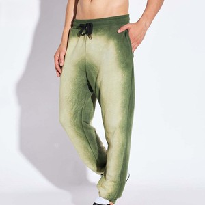 Men's Gradient Green Sweatpants Elastic Waist Drawstring Casual <b>Joggers</b> with Pockets Midweight <b>Polyester</b> Fabric - Product Image 3