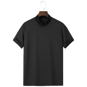 Camiseta Casual de Hombre, Color Lavanda, Cuello Redondo, Manga Corta, Corte Regular, Tejido de Punto, Logotipo Frontal, Transpirable, Secado Rápido, 100% Algodón - Product Image 2
