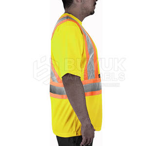 Chemise de travail de sécurité à manches courtes haute visibilité respirante 100% polyester légère protection incendie pour les chantiers de construction - Product Image 6
