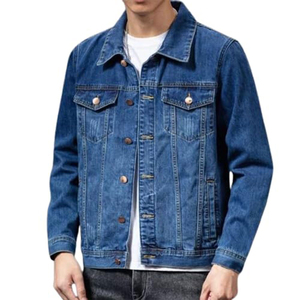 Blouson Bomber en Jean Délavé Vintage pour Homme, Veste Décontractée Tendance, Blouson de Baseball en Jean Personnalisé pour Homme, Veste Streetwear Zippée - Product Image 1
