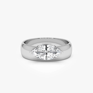 Anillo de Compromiso con Diamante Corte Marquesa Platino, Certificado GIA, Joyería Clásica para Mujer - Product Image 3