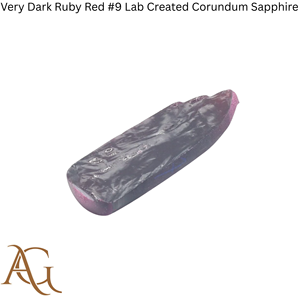 Rojo rubí muy oscuro # 9 bolas de zafiro de corindón cultivado en laboratorio, sintético, de fusión por llama, gema simulada para corte lapidario - Product Image 2