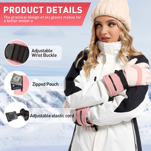 Guantes de esquí resistentes para invierno, impermeables y transpirables, con diseño aislante para un rendimiento óptimo en deportes de nieve. - Product Image 2