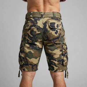 Shorts de sport décontractés pour hommes 2026 en gros, 100 % coton, respirants, en toile unie, pour l'été, personnalisables, prix abordable - Product Image 3