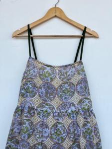Vestido Maxi de Algodón con Estampado Floral Beige para Mujer, Sin Mangas, Ropa de Verano, Traje de Playa para Vacaciones, Vestido para Damas, Venta al por Mayor y Fabricante - Product Image 2