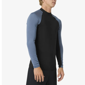 เสื้อแรชการ์ดแขนยาวผู้ชาย สีตัดต่อ ผ้า Neoprene ป้องกันรังสียูวี เป็นมิตรกับสิ่งแวดล้อม ระบายอากาศได้ดี แห้งเร็ว สำหรับว่ายน้ำ - Product Image 6