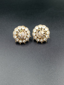 Amaira Jewels Gold Plated <b>Silver</b> <b>Stud</b> Earrings Crystal Rhinestone Flower Design Women's Wedding Luxury Gift Party Jewelry - Product Image 4