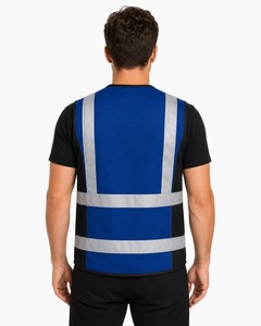 Chaleco de Seguridad Reflectante de Alta Visibilidad, Transpirable, Impermeable, de Secado Rápido, de Poliéster, Precio Económico al por Mayor, Ropa de Trabajo Personalizada para Hombre - Product Image 2