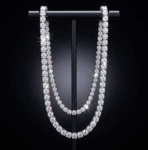 Moissanite Tennis <b>Chain</b> Gold Plated 925 Silver <b>Iced</b> <b>Out</b> 22 - Product Image 4