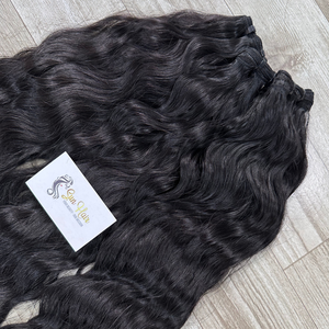 Extensiones de Cabello Humano Vietnamita Natural Ondulado con Cutícula Alineada, Color Negro Natural, de la Marca Sun Hair Company - Product Image 2