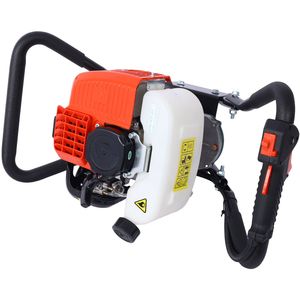 V-type 52CC 2 Stroke Gas Post lubang penggali satu pria Auger untuk mesin EPA tanaman tanah menggali pagar merah - Product Image 4