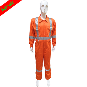 Overol de Seguridad Ignífugo de Algodón Personalizado al por Mayor con Cintas Reflectantes - Product Image 2