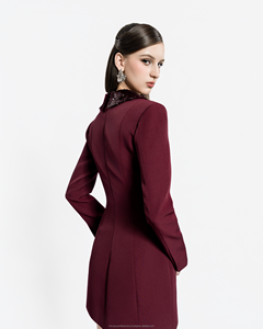 Minivestido CRIMSON LAPEL (MBO) _ Colección Her New York - Product Image 5