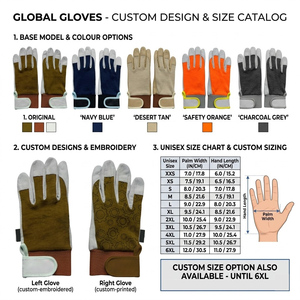 Gants de travail industriels robustes en cuir marron et blanc de qualité supérieure avec sangle de poignet réglable pour une protection optimale - Product Image 2