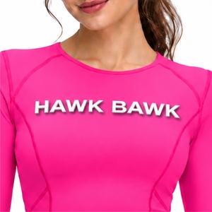 Camiseta de Yoga de Manga Larga para Mujer, Corte Ajustado, Flexible, Cómoda, Estilo Moderno para Entrenamiento, Ligera - Product Image 5