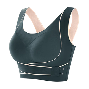 Plus Size Women Sports <b>Bra</b> High Quality Adjustable Size Customized Breathable Front Crisscross <b>Straps</b> Lightweight Fitness Wear - Product Image 1