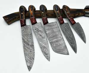 Premium OEM ODM Damascus Steel Kitchen <b>Knife</b> <b>Set</b> 5PCS Professional Chef <b>Knives</b> Hand Forged Razor <b>Sharp</b> Wholesale Manufacturer - Product Image 3