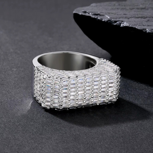 Sterling <b>Silver</b> 925 Jewellery Moissanite Diamond <b>Ring</b> Look Hip Hop Jewelry <b>Men</b> <b>Rings</b> Fashion Jewelry Gift <b>Silver</b> <b>Ring</b> - Product Image 2