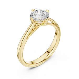 Anillo Solitario de Diamante Cultivado en Laboratorio de 1 Quilate, Oro Sólido de 14K, Corte Brillante VS VVS2 EF, Estilo Moderno para Uso Diario y Bodas - Product Image 4