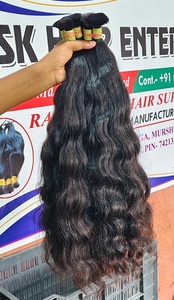 Extensiones de cabello humano de grado de cabello virgen de alta calidad Remy Machine Weft Straight Indian Temple - Product Image 6