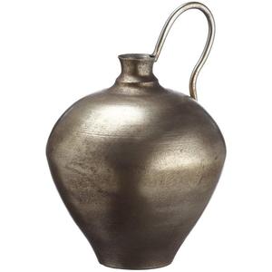 Vase en bronze Art Déco fait main, motif noir et feuille d'or, décoration de table, plantes artificielles, pot de fleurs, vases en métal portables et faciles à transporter - Product Image 3
