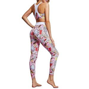 Premiume Quality Wholesale Custom Logo Eco Friendly <b>Yoga</b> Clothing Printing Sublimation Women <b>Yoga</b> Set - Product Image 4
