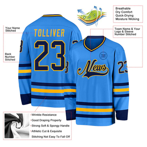 Vêtements de hockey sur glace personnalisés de haute qualité en polyester/nylon respirant pour hommes et femmes, faible MOQ, vente en gros, impression par sublimation, OEM - Product Image 6