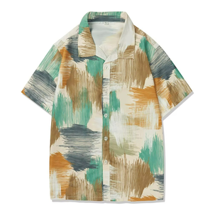 Summer New Full Sublimated Printed Shirt <b>Men's</b> Classic <b>Cardigan</b> Short Sleeved Hawaiian Short Sleeved Shirt - Product Image 6