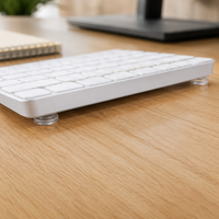 Butoirs de tiroir plats transparents en PVC, auto-adhésifs, protection de surface 21x10mm