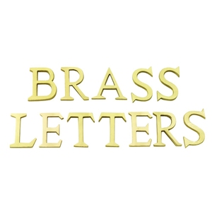 Letras Metálicas 3D de Latón Sólido, Letras del Alfabeto en Dorado Cepillado, Señalización para Logotipos de Oficinas Corporativas y Publicidad Comercial en Exteriores - Product Image 1