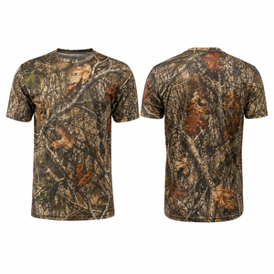 Chemise de chasse décontractée pour homme MEGAMAPLE, camouflage, manches longues, respirante, polyester, pour l'été, imprimé numérique - Product Image 1