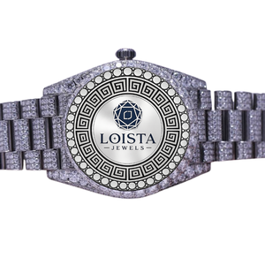 Reloj de Lujo en Oferta, de Acero Inoxidable con Incrustaciones de Diamantes, Bisel de Cristal Completo, Reloj de Pulsera de Cuarzo para Fiestas, Estilo Hip Hop y Urbano - Product Image 3