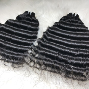 Paquets de vague profonde avec dentelle frontale cheveux humains 10A cheveux vierges vietnamiens 100% Extensions de cheveux humains bruts - Product Image 5