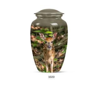 Urna funeraria para cenizas de ciervo, urna para cenizas de seres queridos con diseño de ciervo, urna conmemorativa hecha a mano para cenizas de adultos. - Product Image 2