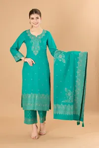 Ensemble de vêtements d'hiver en viscose de haute qualité Safaa, Salwar Kameez indien, costume en laine pour femmes, vente en gros - Product Image 6