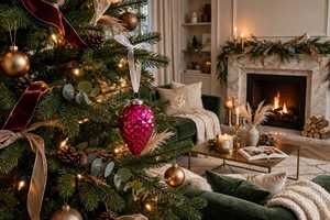 Rose Gold Geometric <b>Glass</b> <b>Christmas</b> <b>Ornament</b> Hanging <b>Tree</b> Decoration Holiday Decor Factory Supply Shri Govind International - Product Image 4