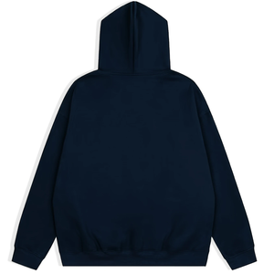 เสื้อฮู้ดดี้โอเวอร์ไซส์ OEM ผ้าฝ้าย 100% ซักกรด คุณภาพสูง สั่งทำได้ ซิปเต็มตัว พิมพ์ลายหัวกะโหลก สไตล์สตรีทแวร์ - Product Image 2