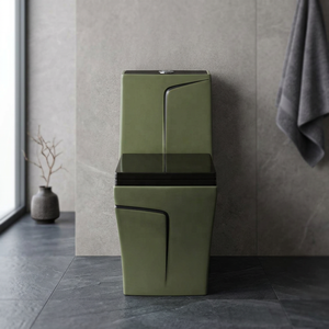 WC monobloc en céramique de style moderne pour salle de bain, avec siphon en P, à poser au sol, de marque Indian Sanitary Ware - Product Image 4