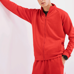 <span class=keywords><strong>Tuta</strong></span> sportiva da uomo rossa con blocchi di colore, giacca con zip e collo alto e <span class=keywords><strong>pantaloni</strong></span> lunghi. - Product Image 3